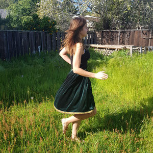 Custom made velour skirt